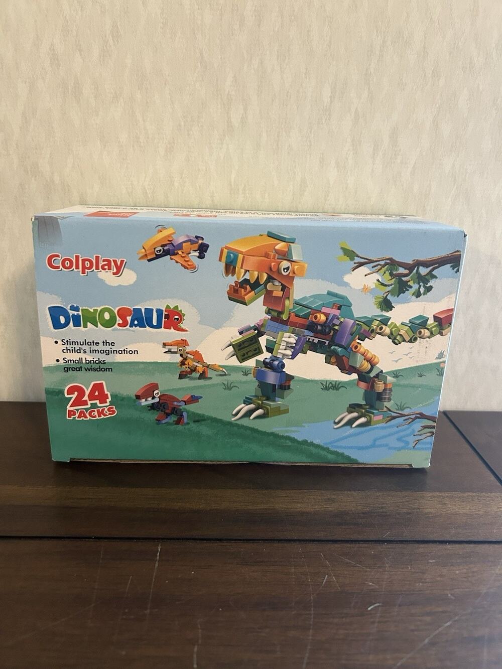 Colplay Dinosaur Building Blocks 24 Packs Mini Brick Dino Sets STEM Party Favors